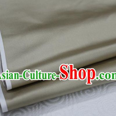 Chinese Traditional Royal Palace Mongolian Robe Light Grey Satin Brocade Fabric, Chinese Ancient Costume Drapery Hanfu Cheongsam Material