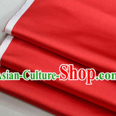 Chinese Traditional Royal Palace Mongolian Robe Red Satin Brocade Fabric, Chinese Ancient Costume Drapery Hanfu Cheongsam Material
