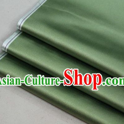 Chinese Traditional Royal Palace Mongolian Robe Grass Green Satin Brocade Fabric, Chinese Ancient Costume Drapery Hanfu Cheongsam Material