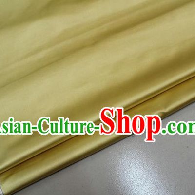 Chinese Traditional Royal Palace Mongolian Robe Yellow Satin Brocade Fabric, Chinese Ancient Costume Drapery Hanfu Cheongsam Material