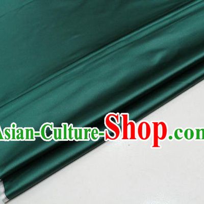 Chinese Traditional Royal Palace Mongolian Robe Atrovirens Satin Brocade Fabric, Chinese Ancient Costume Drapery Hanfu Cheongsam Material