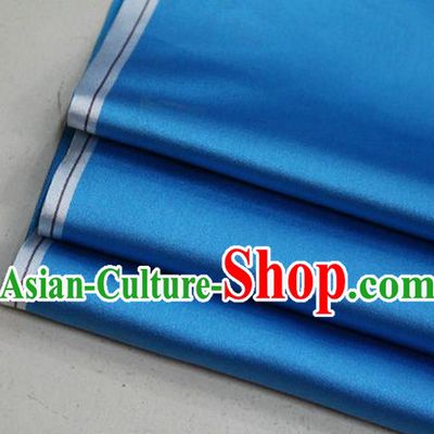 Chinese Traditional Royal Palace Mongolian Robe Light Blue Satin Brocade Fabric, Chinese Ancient Costume Drapery Hanfu Cheongsam Material