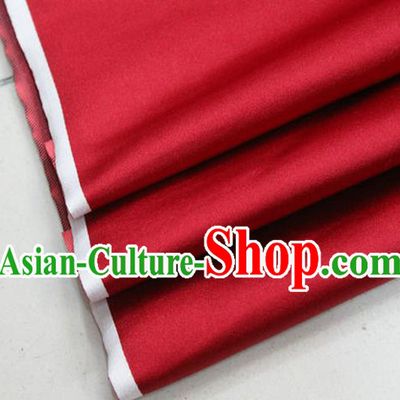 Chinese Traditional Royal Palace Mongolian Robe Purplish Red Satin Brocade Fabric, Chinese Ancient Costume Drapery Hanfu Cheongsam Material