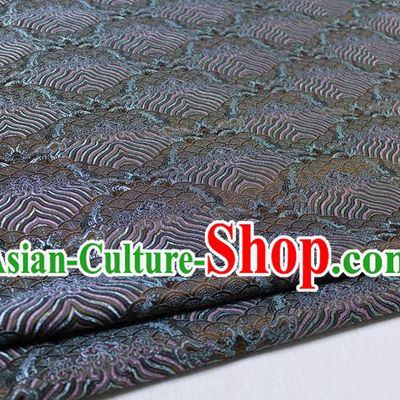 Chinese Traditional Royal Palace Pattern Mongolian Robe Bronze Brocade Fabric, Chinese Ancient Emperor Costume Drapery Hanfu Tang Suit Material