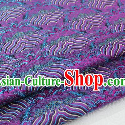 Chinese Traditional Royal Palace Pattern Mongolian Robe Rosy Brocade Fabric, Chinese Ancient Emperor Costume Drapery Hanfu Tang Suit Material