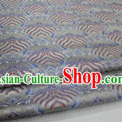 Chinese Traditional Royal Palace Pattern Mongolian Robe Brocade Fabric, Chinese Ancient Emperor Costume Drapery Hanfu Tang Suit Material