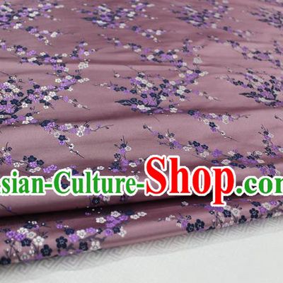 Chinese Traditional Royal Palace Wintersweet Pattern Cheongsam Deep Pink Brocade Fabric, Chinese Ancient Emperor Costume Drapery Hanfu Tang Suit Material
