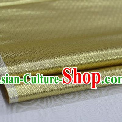 Chinese Traditional Royal Palace Pattern Mongolian Robe Light Golden Brocade Fabric, Chinese Ancient Emperor Costume Drapery Hanfu Tang Suit Material