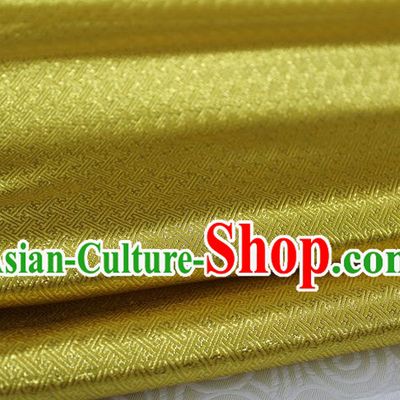 Chinese Traditional Royal Palace Pattern Mongolian Robe Golden Brocade Fabric, Chinese Ancient Emperor Costume Drapery Hanfu Tang Suit Material