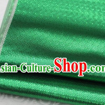 Chinese Traditional Royal Palace Pattern Mongolian Robe Green Brocade Fabric, Chinese Ancient Emperor Costume Drapery Hanfu Tang Suit Material