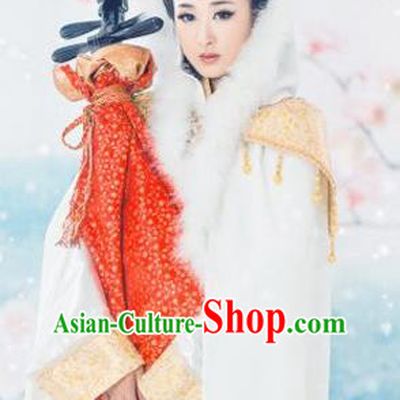Traditional Ancient Chinese Imperial Consort Costume, Elegant Hanfu Clothing Chinese Han Dynasty Imperial Princess Embroidered Clothing for Women