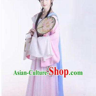 Traditional Ancient Chinese Imperial Consort Yueju Opera Costume, Elegant Hanfu Clothing Chinese Yueju Opera Young Lady Water Sleeves Clothing for Women