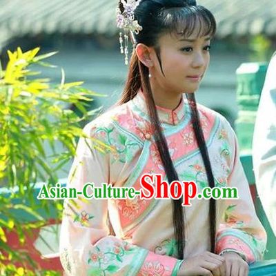 Traditional Ancient Chinese Imperial Consort Costume Xiuhe Suit, Chinese Qing Dynasty Manchu Dress, Cosplay Chinese Mandchous Imperial Princess Clothing for Women