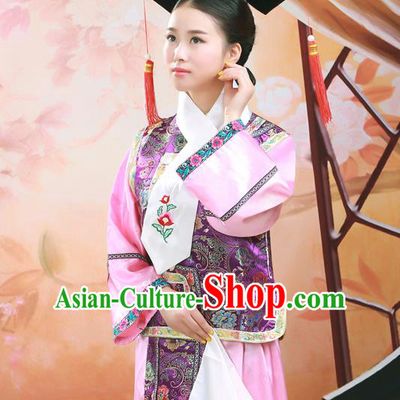 Traditional Ancient Chinese Imperial Princess Costume, Chinese Qing Dynasty Manchu Dress, Cosplay Chinese Mandchous Imperial Princess Clothing for Women