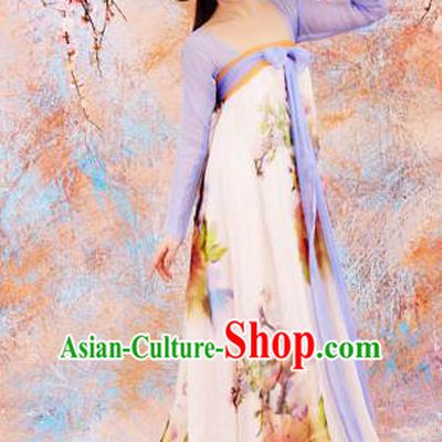 Traditional Ancient Chinese Palace Lady Costume, Elegant Hanfu Clothing Chinese Tang Dynasty Imperial Emperess Dance Clothing for Women
