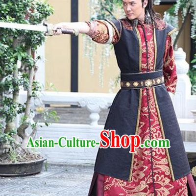 Ancient Chinese Swordsman Costumes Han Dynasty General Clothing for Men