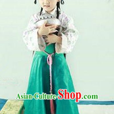 Traditional Ancient Chinese Imperial Princess Children Costume, Chinese Tang Dynasty Little Girls Dress, Cosplay Chinese Princess Hanfu Clothing for Kids
