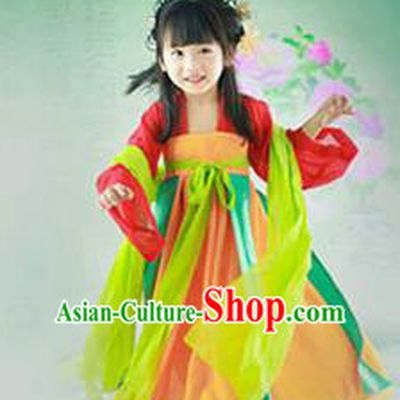 Traditional Ancient Chinese Imperial Princess Children Costume, Chinese Tang Dynasty Little Imperial Consort Dress, Cosplay Chinese Princess Hanfu Clothing for Kids