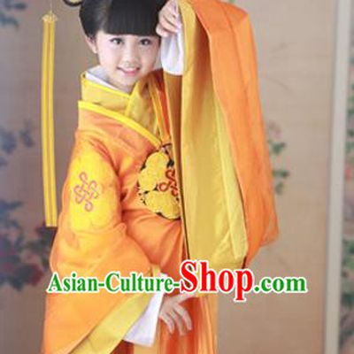 Traditional Ancient Chinese Imperial Princess Children Costume, Chinese Han Dynasty Little Imperial Consort Dress, Cosplay Chinese Princess Hanfu Clothing for Kids