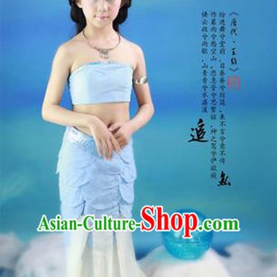 Traditional Ancient Chinese Imperial Princess Children Costume, Chinese Han Dynasty Little Fairy Fish Dance Elegant Dress, Cosplay Chinese Princess Hanfu Clothing for Kids