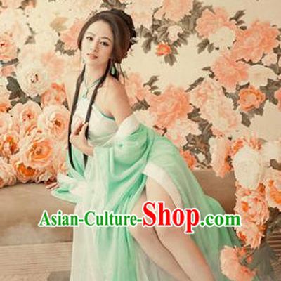 Traditional Ancient Chinese Water Sleeves Dance Costume, Elegant Chinese Tang Dynasty Imperial Consort Embroidered Clothing for Women