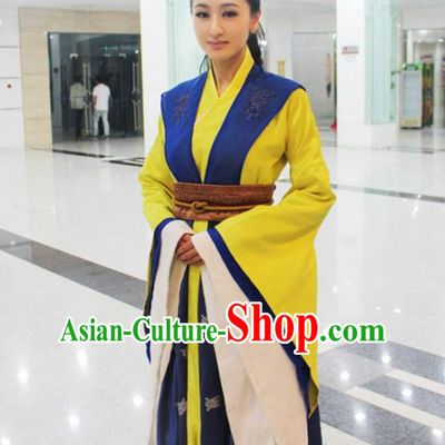 Traditional Ancient Chinese Female Officials Costume, Elegant Hanfu Clothing Chinese Han Dynasty Imperial Emperess Embroidered Clothing for Women