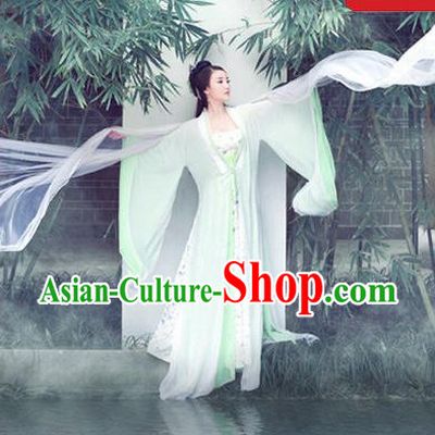 Traditional Ancient Chinese Female Dance Costume, Elegant Hanfu Fairy Clothing Chinese Tang Dynasty Imperial Consort White Clothing for Women
