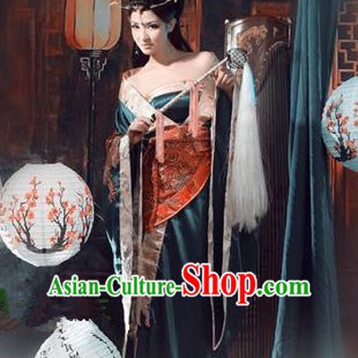 Traditional Ancient Chinese Imperial Consort Costume, Elegant Tube Hanfu Dress Clothing Chinese Tang Dynasty Imperial Emperess Tailing Clothing for Women