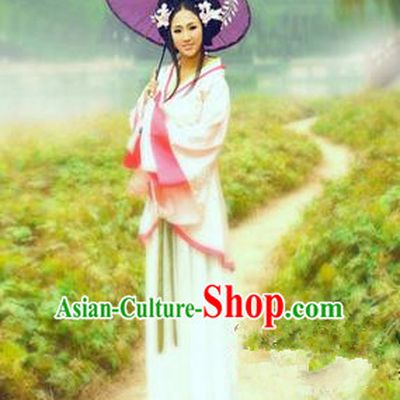 Traditional Ancient Chinese Imperial Princess Costume, Elegant Hanfu Clothing Chinese Tang Dynasty Young Lady Embroidered Clothing for Women