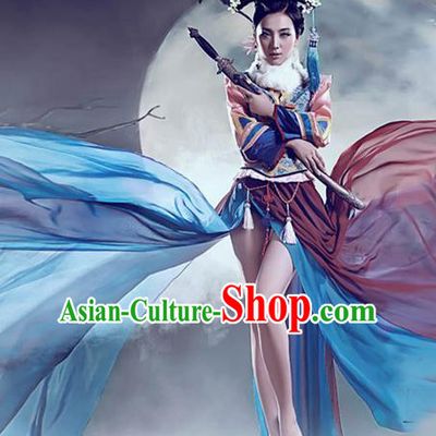 Traditional Ancient Chinese Imperial Consort Costume, Chinese Qing Dynasty Manchu Imperial Emperess Tailing Embroidered Elegant Hanfu Clothing for Women