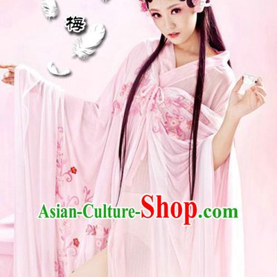 Traditional Ancient Chinese Peking Opera Imperial Consort Costume, Elegant Hanfu Clothing Chinese Tang Dynasty Imperial Emperess Embroidered Plum Blossom Clothing for Women