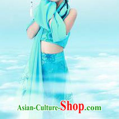 Traditional Ancient Chinese Children Dance Costume, Elegant Hanfu Clothing Chinese Tang Dynasty Imperial Princess Tailing Clothing for Kids
