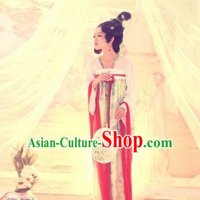 Traditional Ancient Chinese Imperial Consort Costume, Elegant Hanfu Clothing Chinese Tang Dynasty Palace Lady Tailing Clothing for Women