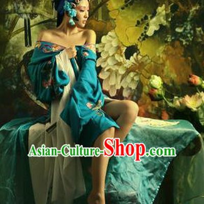Traditional Ancient Chinese Peking Opera Costume, Elegant Hanfu Clothing Chinese Tang Dynasty Imperial Empress Water Sleeves Clothing for Women