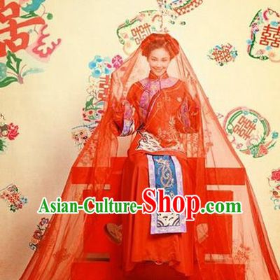 Ancient Chinese Costume Xiuhe Suits Chinese Style Wedding Dress Red Ancient Embroidered Dragon and Phoenix Flown Bride Toast Cheongsam for Women