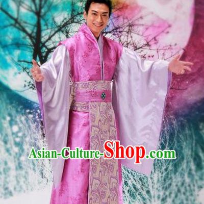 Traditional Ancient Chinese Nobility Childe Costume, Hanfu Dress Chinese Tang Dynasty Imperial Prince Embroidered Clothing for Men