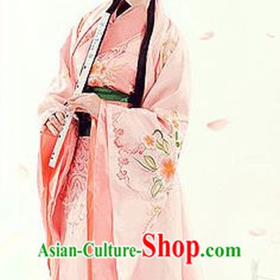 Traditional Ancient Chinese Imperial Empress Costume, Chinese Han Dynasty Princess Elegant Pink Dress, Chinese Princess Robes Imperial Consort Embroidered Tailing Clothing for Women