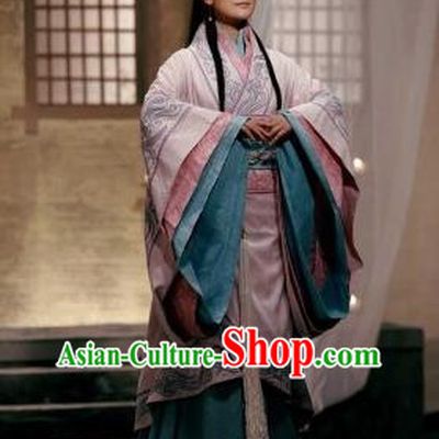 Traditional Top Chinese Ancient Imperial Consort Costume, Elegant Young Lady Hanfu Dance Dress Chinese Qin Dynasty Imperial Senior Concubine Embroidered Tailing Clothing for Women