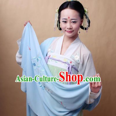 Traditional Ancient Chinese Female Costume Cardigan Wide Cappa, Elegant Hanfu Brocade Scarf Chinese Ming Dynasty Palace Lady Embroidered Semen Cassiae Wearing Silks Clothing for Women