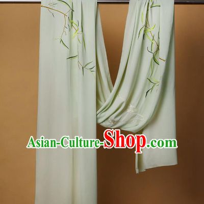 Traditional Ancient Chinese Female Costume Cardigan Wide Cappa, Elegant Hanfu Brocade Scarf Chinese Ming Dynasty Palace Lady Embroidered Bamboo Wearing Silks Clothing for Women