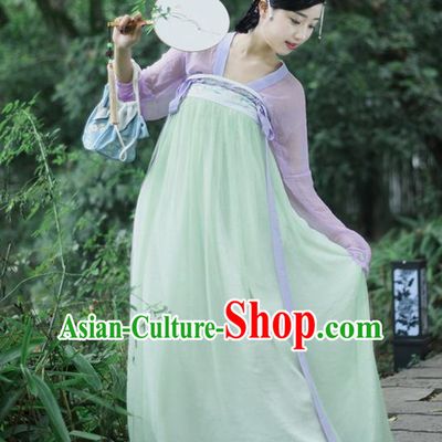 Traditional Ancient Chinese Female Costume, Elegant Hanfu Dress Chinese Ming Dynasty Palace Lady Embroidered Lotus Skirt for Women