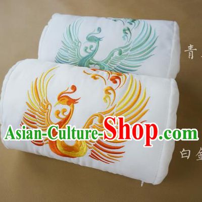 Traditional Ancient Chinese Embroidered Pillow Embroidered Dragon and Phoenix Bolster