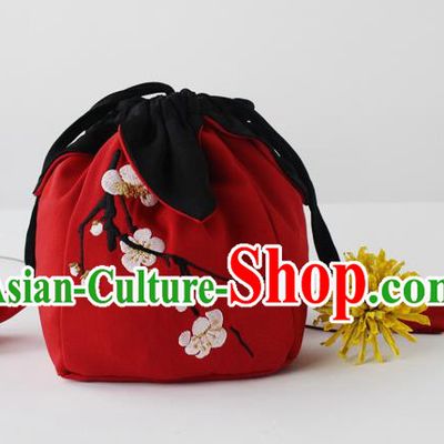 Traditional Ancient Chinese Embroidered Handbags Embroidered Plum Blossom Bag for Women