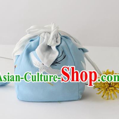 Traditional Ancient Chinese Embroidered Handbags Embroidered Crane Bag for Women