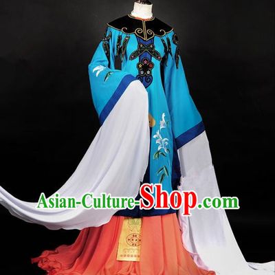 Traditional Asian Chinese Peking Opera Ancient Princess Costume, Elegant Hanfu Dance Water Sleeves Clothing, Chinese Imperial Princess Embroidered Butterfly Clothing, Chinese Fairy Princess Empress Queen Cosplay Costumes for Women