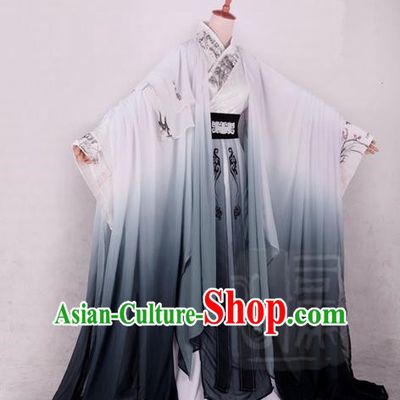Traditional Asian Chinese Ancient Costume, Elegant Hanfu Dress, Chinese Imperial Prince Ink Painting Clothing, Chinese Cosplay Prince Costumes for Men