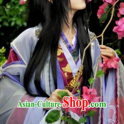 Traditional Asian Chinese Ancient Palace Costume, Elegant Hanfu Swordsman Dress, Chinese Imperial Princess Tailing Embroidered Clothing, Chinese Fairy Empress Queen Cosplay Costumes for Women