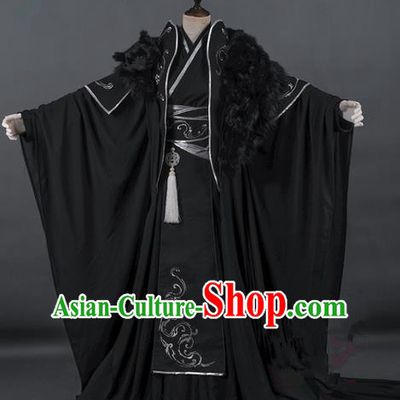 Traditional Asian Chinese Ancient Costume, Elegant Hanfu Dress, Chinese Imperial Prince Tailing Embroidered Totem Clothing, Chinese Cosplay Prince Costumes for Men