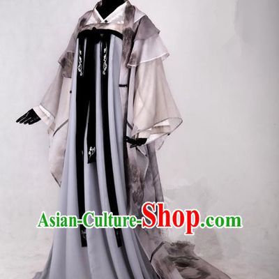 Traditional Ancient Chinese Imperial Consort Costume, Elegant Hanfu Ink Painting Dress Chinese Tang Dynasty Imperial Empress Tailing Clothing for Women