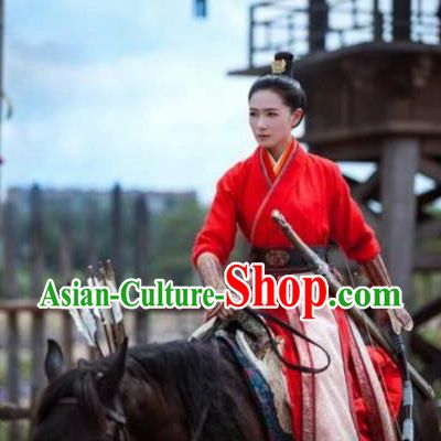Traditional Ancient Chinese Female Costume Swordsman Uniform Complete Set, Chinese Tang Dynasty General Clothing for Women
